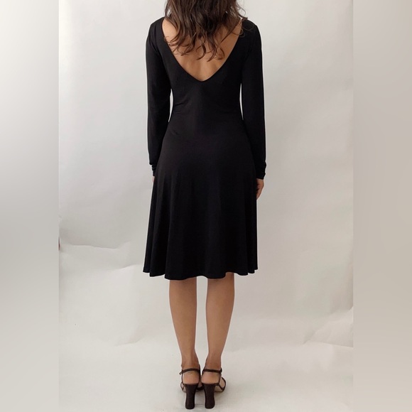 Just Cavalli Black Jersey U-Ring Ruched Detail Mini Dress - Picture 2 of 7